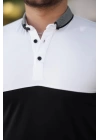 Erkek Yakalı çift Renk Kısa Kollu T-shirt