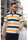 Erkek Yakalı çok Renkli Kısa Kollu T-shirt