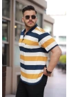 Erkek Yakalı çok Renkli Kısa Kollu T-shirt