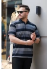 Erkek Yakalı çok Renkli Kısa Kollu T-shirt