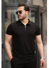 Erkek Yakalı Fermuarlı T-shirt şort Ikili Takım
