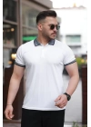 Erkek Yakalı Kagi Kumaş Kısa Kollu T-shirt