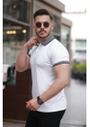 Erkek Yakalı Kagi Kumaş Kısa Kollu T-shirt