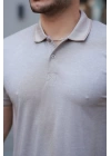 Erkek Yakalı Kagi Kumaş Kısa Kollu T-shirt