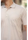 Erkek Yakalı Mini Jakarlı Kısa Kollu T-shirt