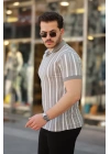 Erkek Yakalı örme Kumaş Kısa Kollu T-shirt