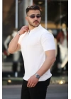 Erkek Yakası Fermuarlı Kısa Kollu T-shirt