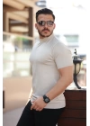 Erkek Yarım Balıkçı Yaka Kısa Kollu Tişört