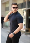 Erkek Yarım Balıkçı Yaka Kısa Kollu Tişört