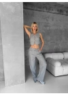 Essential yelek pantolon takım gri s255254