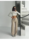 Fit comfort bej salaş pantolon A6011
