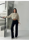Fit comfort siyah salaş pantolon A6011