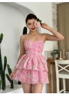 Flora İp Askılı Elbise