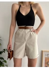 Gabardin kumaş şort