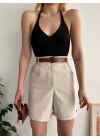 Gabardin kumaş şort