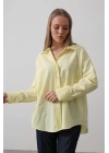 Geniş Manşet Detaylı Gömlek - Sarı