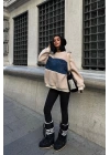 Göğsü Denim Garnili Sweatshirt 3402