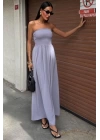 Göğsü Gipeli Straplez Elbise 2878