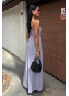 Göğsü Gipeli Straplez Elbise 2878