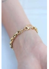 Gold Renk Çelik Zincir Kadın Bileklik