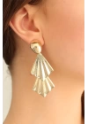 Gold Renk Metal Vintage Bayan Sallantı Küpe