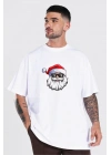 Gözlüklü Noel Baba T-shirt - Beyaz