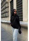 Gümüş Taşlı Sweatshirt 8052