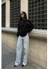 Gümüş Taşlı Sweatshirt 8052