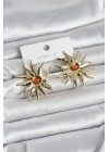 Güneş Model Gold Renk Pirinç Kadın Küpe