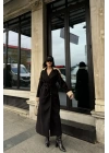 KABAN YAKA VE MANŞET BEJ RENKLİ - Siyah