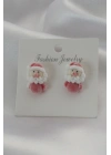 Kadife Noel Bebek Model Kadın Küpe