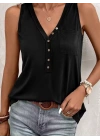 Kadın Askılı önden Düğmeli Viskon Bluz