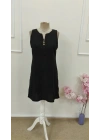 Kadın Askılı V Yakalı Mini Elbise