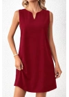 Kadın Askılı V Yakalı Mini Ithal Krep Elbise