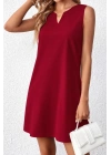 Kadın Askılı V Yakalı Mini Ithal Krep Elbise