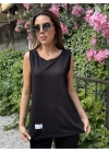 Kadın Askılı Yuvarlak Yaka Viskon Iki Iplik Bluz Ve Eşofman Altı Ikili Takım
