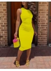 Kadın Bodycon Midi Boy Dalgıç Elbise