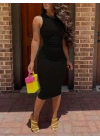 Kadın Bodycon Midi Boy Dalgıç Elbise