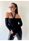 Kadın Halter Yaka Detay Bluz