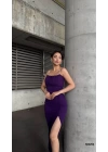 Kadın Ip Askılı Gipe Detay Maxi Boy Yırmaçlı Elbise