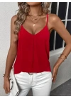 Kadın Ip Askılı V Yakalı Sandy Bluz