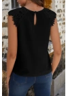 Kadın Kısa Kollu Bisiklet Yaka Ithal Krep Bluz