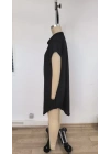 Kadın Kısa Kollu önden Düğmeli Ithal Keten Elbise