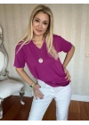 Kadın Kısa Kollu V Yaka Bluz