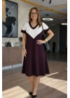 Kadın Kısa Kollu V Yakalı Kısa Modal Elbise