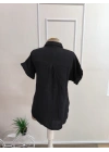 Kadın Kısa Kollu Yakalı önü Düğmeli Müslim Gömlek