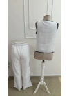 Kadın Kolsuz önü Düğmeli Yelek Ve Pantolon Ikili Takım