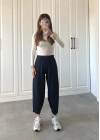 Kadın Krep Kumaş Balon Pantolon