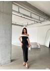 Kadın Madonna Yaka Skuba Krep Kumaş Kurdale Detay Elbise