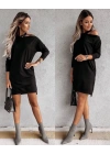 Kadın Omuz Detay İki İplik Mini Elbise